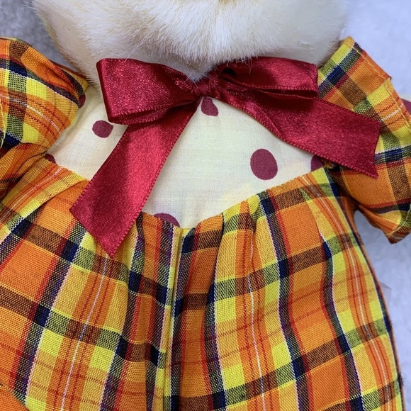 King Plush Mouse plush animal 14" 1998 plaid vintage with paper tag - Picture 7 of 12